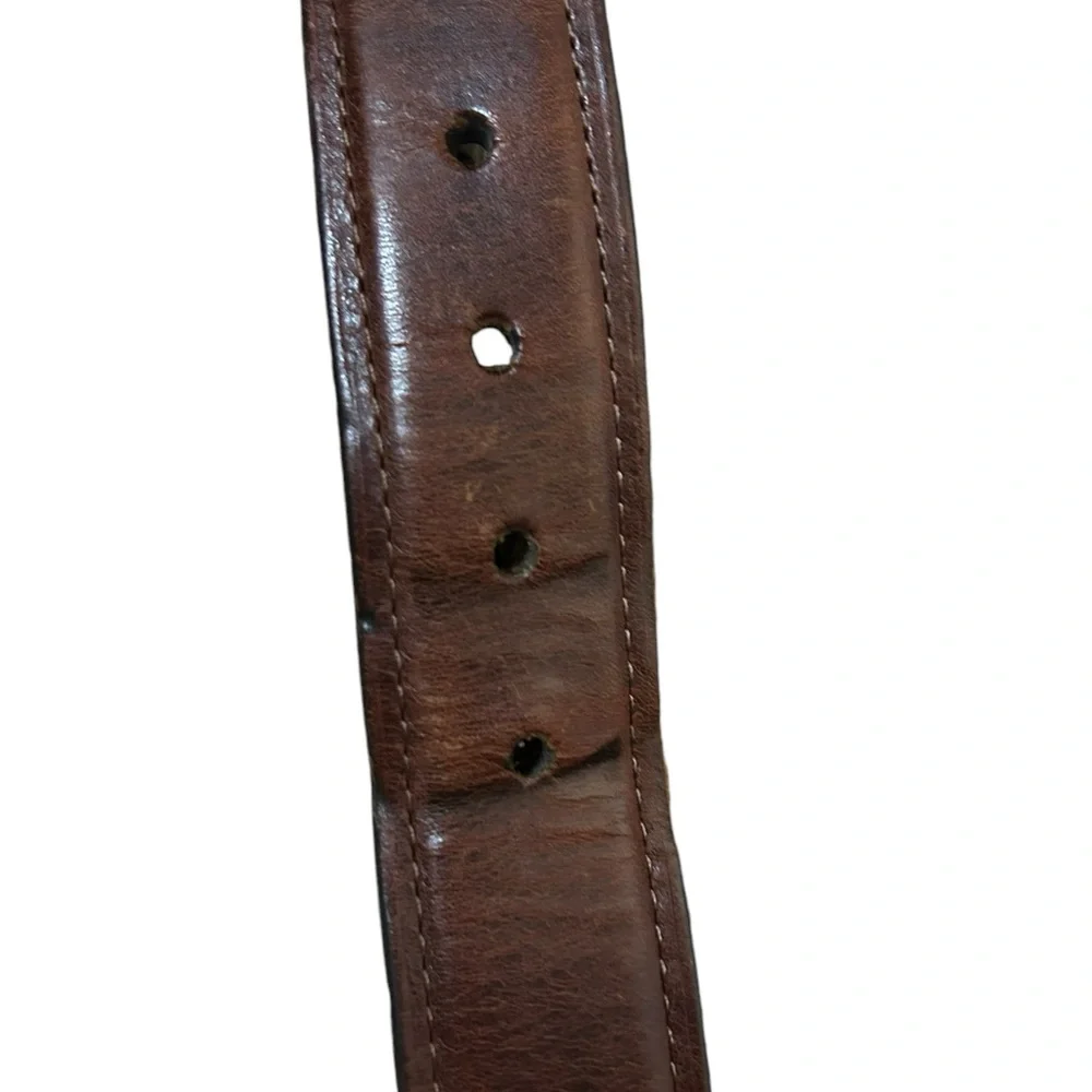 Columbia Heavy Duty Leather‎ Belt with Metal Buckle Mens Size 42